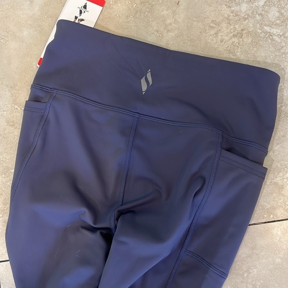 NWT Skechers Women's Go Walk High Waisted Purple Leggings Side Pockets Sz Medium - Picture 6 of 7